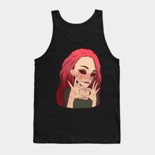 Anime pink hair girl Tank Top